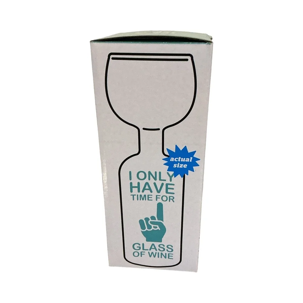BigMouth Inc Original Wine Bottle Glass I Only Have Time For 1 Glass of Wine 750